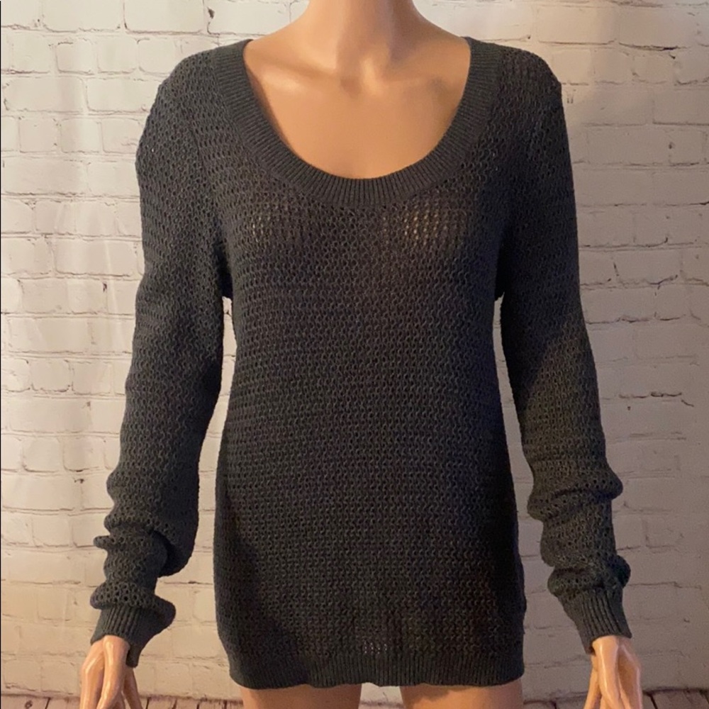 Banana Republic scoop neck gray sweater size small knit